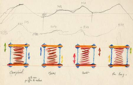 Campbieil  Maou Badet Pic long - croquis (crayons de couleurs)