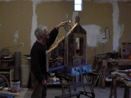 Ren Vidal devant le Carlit - 24 dcembre 2002 dans l'Atelier