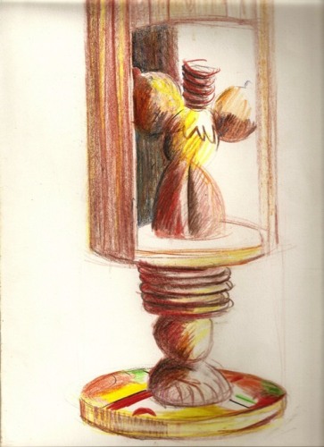 Tozal de Guara - 2010 - Croquis (Crayons de couleur)