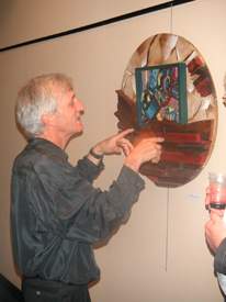 Ren Vidal devant "Comme une toile qui s'teint vite" - Paris 2002