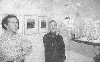 Didier Sorb et Ren Vidal devant leurs "Paysages partags"