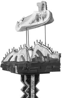 Le Vignemale (1995), bois polychrome.