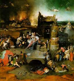 Les tentations de Saint Antoine (J. Bosch) - Panneau central