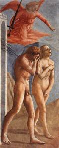 Adam et Eve chasss du Paradis (Masaccio)
